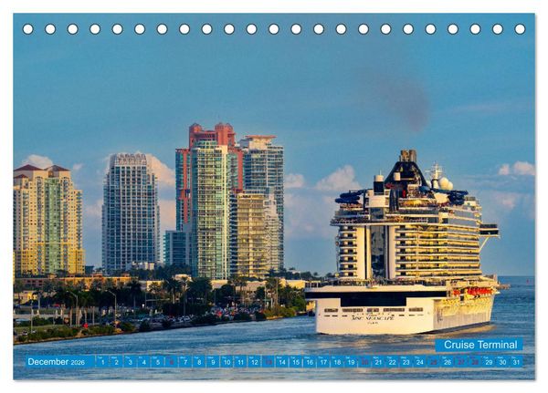Produktbild: Colorful Miami (Desk Calendar 2026 DIN A5 landscape), CALVENDO 12 Month DeskCalendar