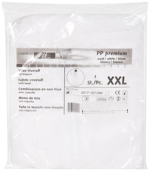 Produktbild: medical care & serve 1005176 Einmal-Schutzoverall EXTRAGRO&szlig; XXL Kleider-Gr&ouml;&szlig;e: XXL Wei&szlig;