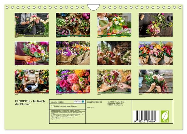 Produktbild: FLORISTIK - Im Reich der Blumen (Wandkalender 2027 DIN A4 quer), CALVENDO Monatskalender