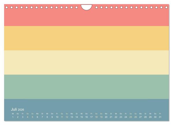 Produktbild: 70er Jahre Bastelkalender - DIY Kreativ-Kalender zum Selbstgestalten (Wandkalender 2026 DIN A4 quer), CALVENDO Monatskalender