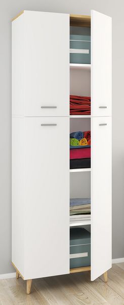 Produktbild: Holz Dielenschrank Mehrzweckschrank Schrank Landos