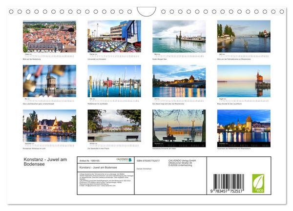 Produktbild: Konstanz - Juwel am Bodensee (Wandkalender 2026 DIN A4 quer), CALVENDO Monatskalender