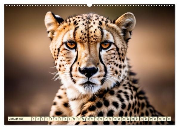 Produktbild: Geparden - die schnellsten J&auml;ger der Welt (Wandkalender 2026 DIN A2 quer), CALVENDO Monatskalender