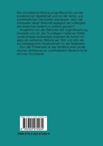Produktbild: Politische Bildung im pluralistischen Rechtsstaat