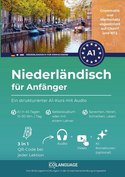 Niederländisch für Anfänger - Ein strukturierter A1-Kurs mit Audio, Taschenbuch von CoLanguage Academy, CoLanguage Publishing, 9791388253126