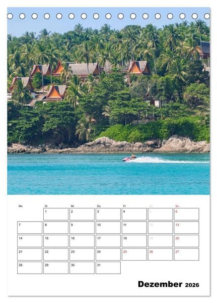 Produktbild: THAILAND - Mein Urlaubsplaner (Tischkalender 2026 DIN A5 hoch), CALVENDO Monatskalender