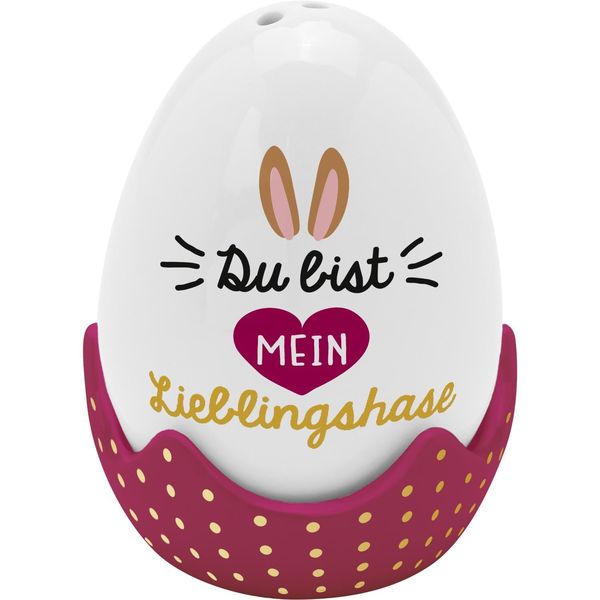 Eierbecher-Streuer-Set "Du bist mein Lieblingshase"