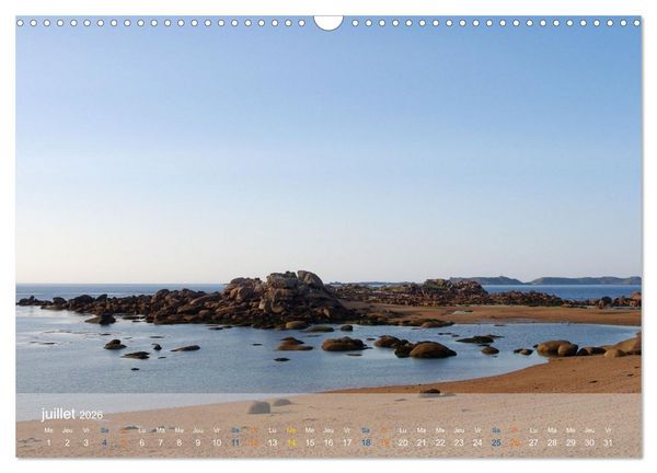 Produktbild: BRETAGNE La C&ocirc;te de granit rose (Calendrier mural 2026 DIN A3 vertical), CALVENDO calendrier mensuel