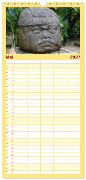 Produktbild: Familienplaner 2027 - Mexiko - Land der Farben mit 5 Spalten (Wandkalender, 21 x 45 cm) CALVENDO