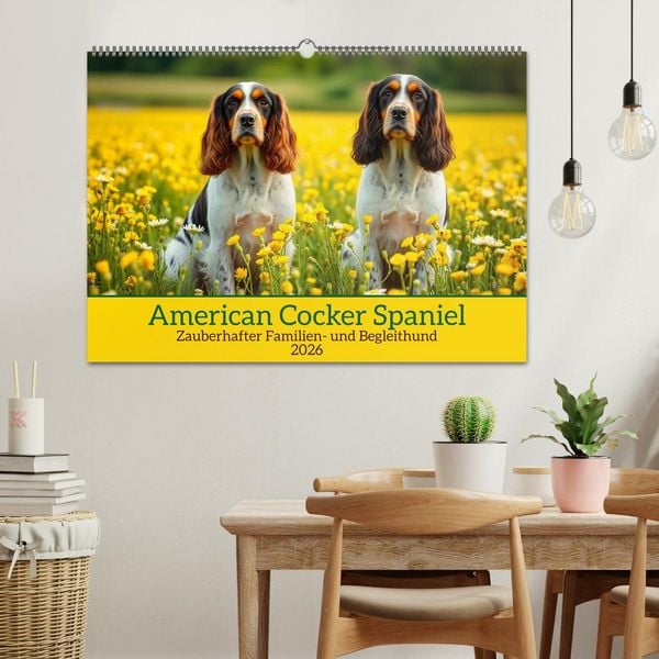 Produktbild: American Cocker Spaniel (Wandkalender 2026 DIN A2 quer), CALVENDO Monatskalender