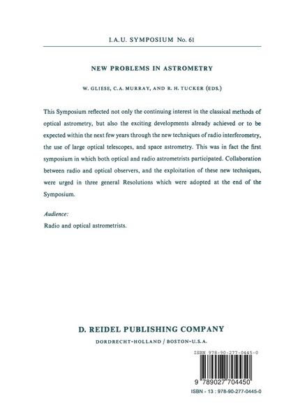 Produktbild: New Problems in Astrometry