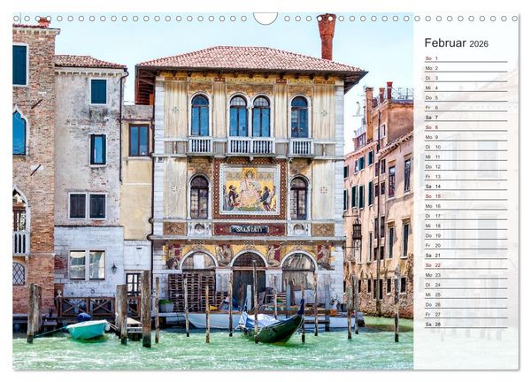 Produktbild: Venedig - Stille Momente (Wandkalender 2026 DIN A3 quer), CALVENDO Monatskalender