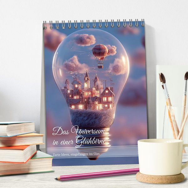 Produktbild: Das Universum in einer Gl&uuml;hbirne (Tischkalender 2026 DIN A5 hoch), CALVENDO Monatskalender
