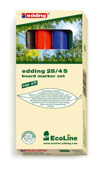 Edding Whiteboardmarker EcoLine 28, 4er Set