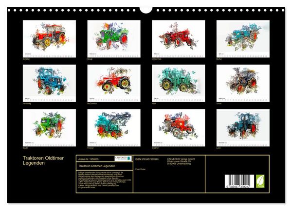 Produktbild: Traktoren Oldtimer Legenden (Wandkalender 2026 DIN A3 quer), CALVENDO Monatskalender