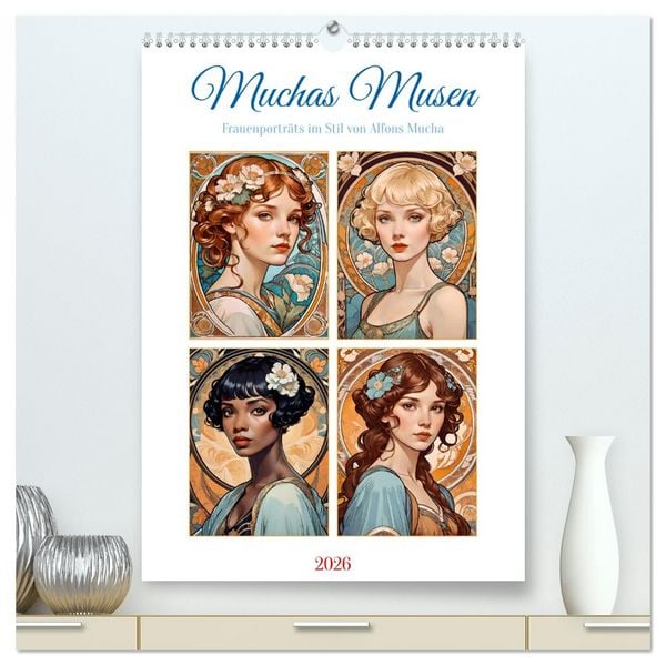 Produktbild: Muchas Musen (hochwertiger Premium Wandkalender 2026 DIN A2 hoch), Kunstdruck in Hochglanz