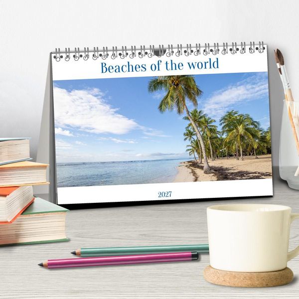 Produktbild: Beaches of the world (Desk Calendar 2027 DIN A5 landscape), CALVENDO 12 Month DeskCalendar