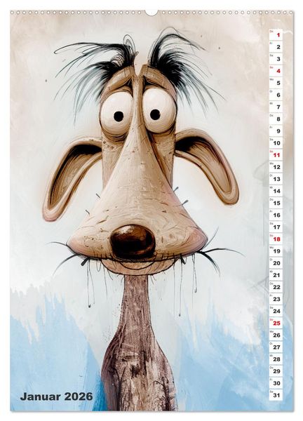 Produktbild: Hund mit Pfiff (Wandkalender 2026 DIN A2 hoch), CALVENDO Monatskalender