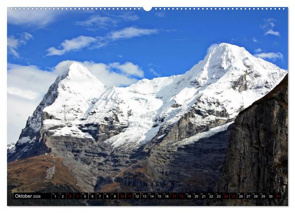Produktbild: Eiger, M&ouml;nch und Jungfrau 2026 (Wandkalender 2026 DIN A2 quer), CALVENDO Monatskalender