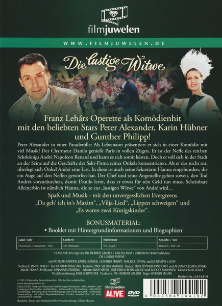 Produktbild: Peter Alexander - Die lustige Witwe/Filmjuwelen
