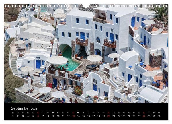 Produktbild: Zauberhaftes Santorin (Wandkalender 2026 DIN A3 quer), CALVENDO Monatskalender
