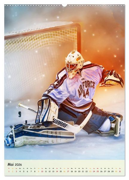 Produktbild: Eishockey Leidenschaft (hochwertiger Premium Wandkalender 2026 DIN A2 hoch), Kunstdruck in Hochglanz