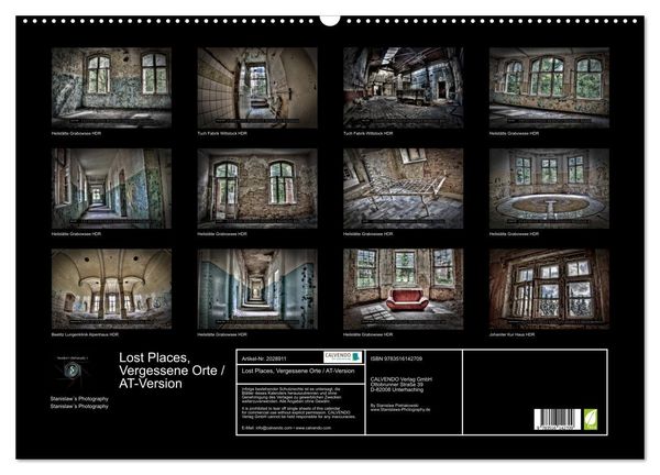Produktbild: Lost Places, Vergessene Orte / AT-Version (Wandkalender 2026 DIN A2 quer), CALVENDO Monatskalender