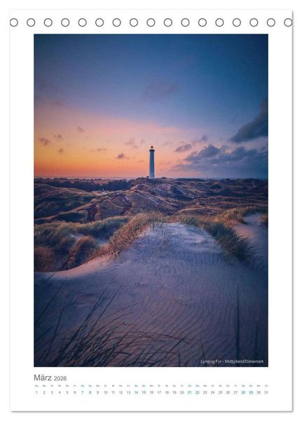Produktbild: Leuchtt&uuml;rme an der Nordseek&uuml;ste (Tischkalender 2026 DIN A5 hoch), CALVENDO Monatskalender
