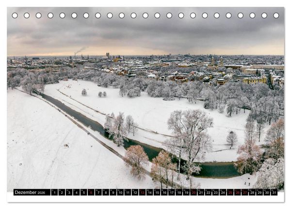 Produktbild: Mein M&uuml;nchen aus der Luft (Tischkalender 2026 DIN A5 quer), CALVENDO Monatskalender