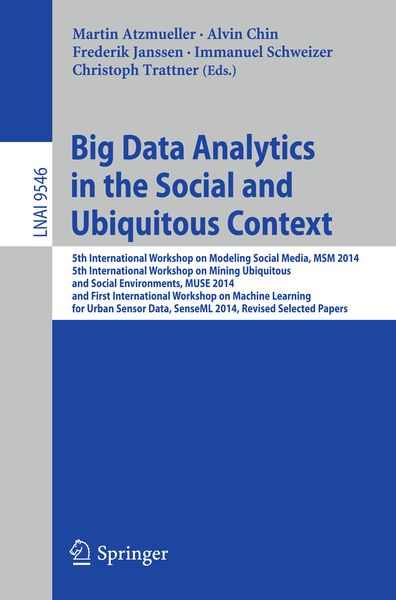 Produktbild: Big Data Analytics in the Social and Ubiquitous Context