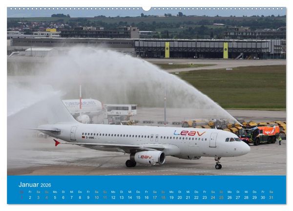 Produktbild: Flugzeugmomente in Stuttgart (Wandkalender 2026 DIN A2 quer), CALVENDO Monatskalender