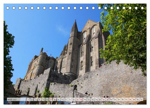 Produktbild: Le Mont-Saint-Michel - Impressionnante montagne monastique (Calendrier de bureau 2027 DIN A5 vertical), CALVENDO calendrier mensuel