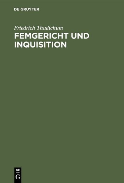 Produktbild: Femgericht und Inquisition