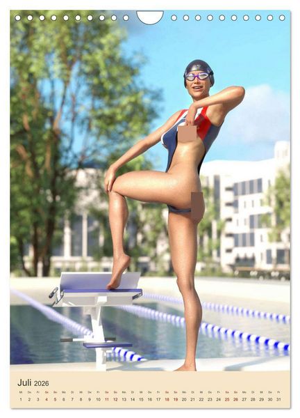 Produktbild: Pin Up Sport (Wandkalender 2026 DIN A4 hoch), CALVENDO Monatskalender