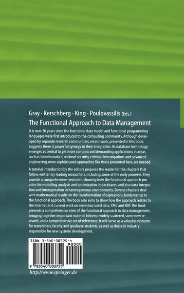 Produktbild: The Functional Approach to Data Management