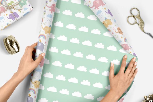 Produktbild: Geschenkpapier-Set f&uuml;r Kinder: Elefanten