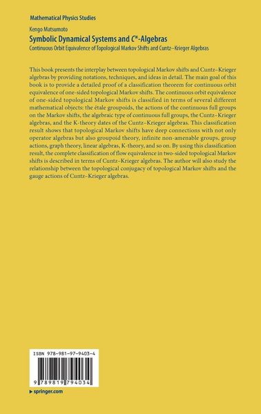 Produktbild: Symbolic Dynamical Systems and C*-Algebras