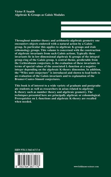 Produktbild: Algebraic K-Groups as Galois Modules