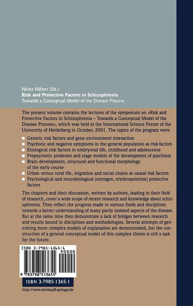 Produktbild: Risk and Protective Factors in Schizophrenia