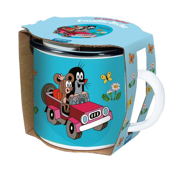 Produktbild: Tr&ouml;tsch Der kleine Maulwurf Emaille Becher Auto