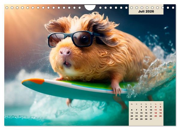 Produktbild: M&auml;rchenhafte Merlis - Schweinegeile Illustrationen (Wandkalender 2026 DIN A4 quer), CALVENDO Monatskalender