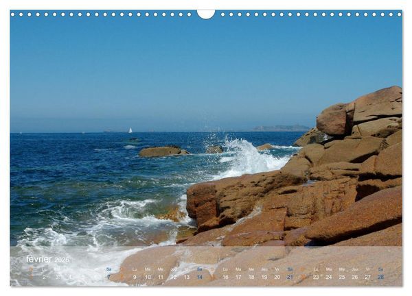 Produktbild: BRETAGNE La C&ocirc;te de granit rose (Calendrier mural 2026 DIN A3 vertical), CALVENDO calendrier mensuel