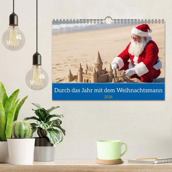 Produktbild: Durch das Jahr mit dem Weihnachtsmann (Wandkalender 2026 DIN A4 quer), CALVENDO Monatskalender