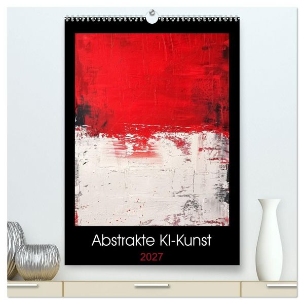 Produktbild: Abstrakte KI-Kunst (hochwertiger Premium Wandkalender 2027 DIN A2 hoch), Kunstdruck in Hochglanz