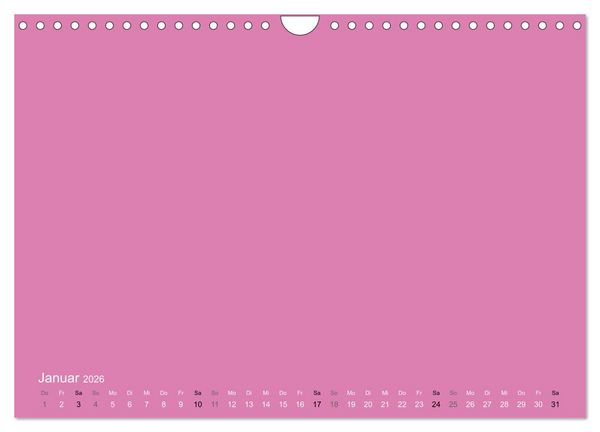Produktbild: Bastelkalender - Pink (Wandkalender 2026 DIN A4 quer), CALVENDO Monatskalender