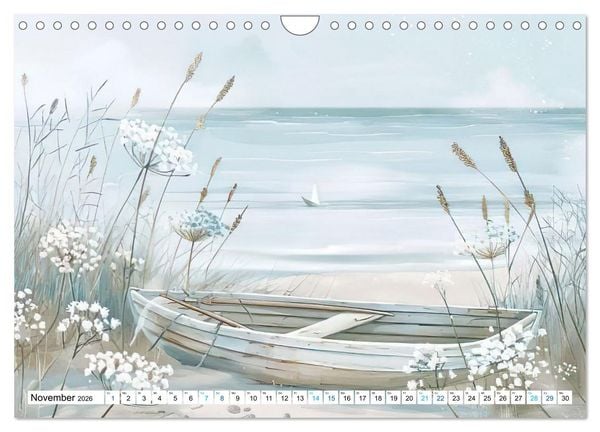 Produktbild: Strandtr&auml;ume in Aquarell (Wandkalender 2026 DIN A4 quer), CALVENDO Monatskalender