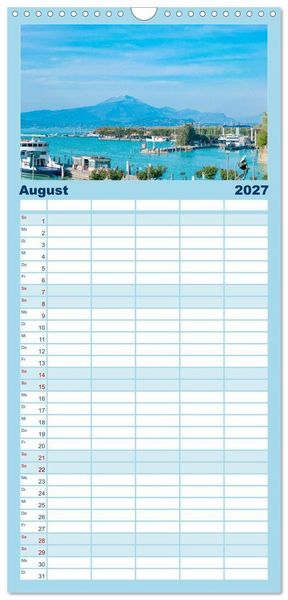Produktbild: Familienplaner 2027 - Traumziel am Gardasee. Peschiera del Garda mit 5 Spalten (Wandkalender, 21 x 45 cm) CALVENDO
