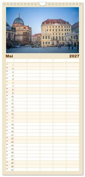 Produktbild: Familienplaner 2027 - Dresden - Sachsens Perle an der Elbe mit 5 Spalten (Wandkalender, 21 x 45 cm) CALVENDO