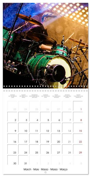 Produktbild: Drummer Action (Wall Calendar 2026 12 &times; 12 Inch) CALVENDO 12 Month Wall Calendar