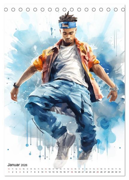 Produktbild: Hip Hop Boys. Dynamik und Energie (Tischkalender 2026 DIN A5 hoch), CALVENDO Monatskalender